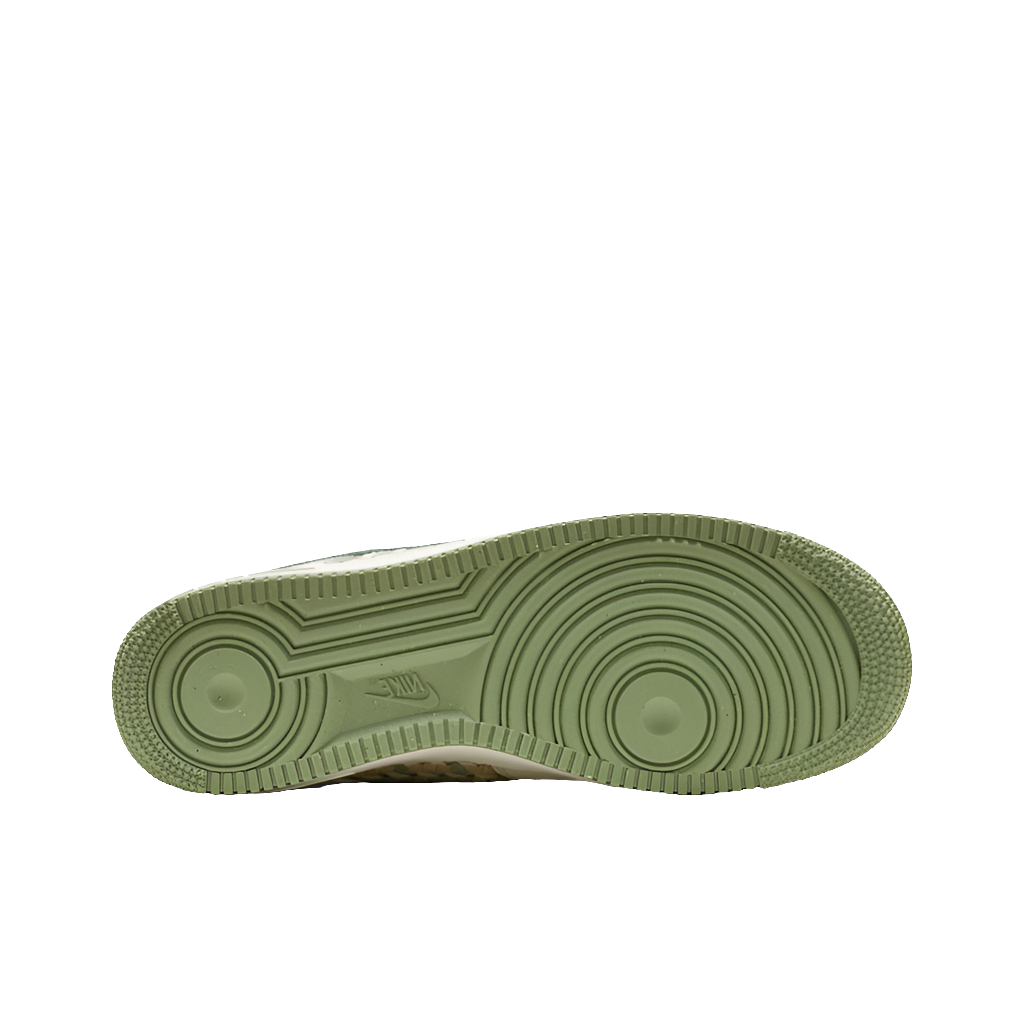 Nike Air Force 1 Low "NAI-KE" in a green woven