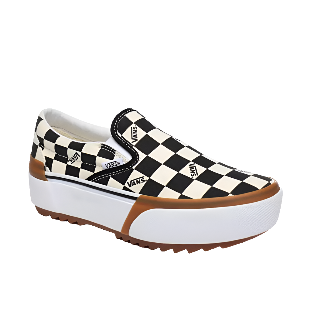 Vans Checkerboard Slip-On Stacked, Multi/True White