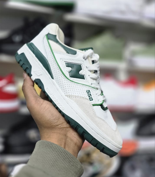 New balance 550 white and green