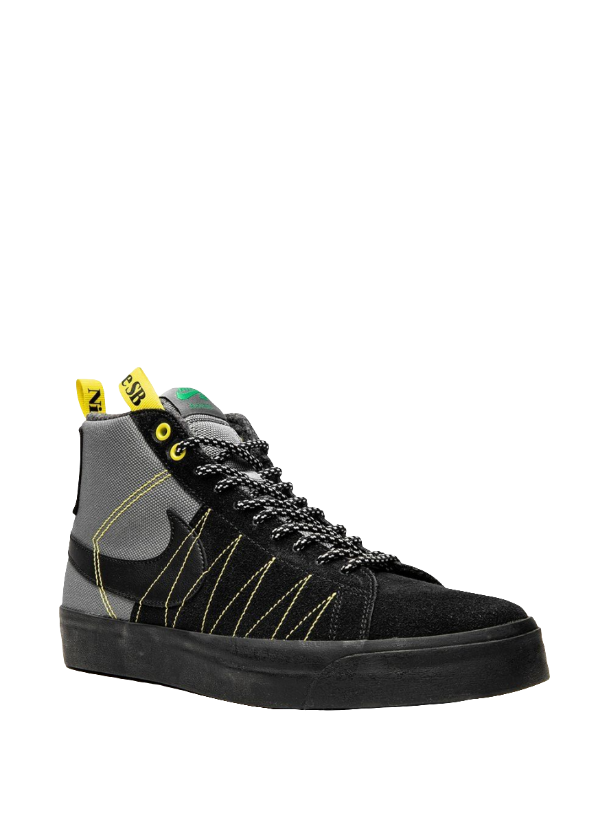 Zoom Blazer Mid PRM "Cool Grey/Black/White/Yellow S" sneakers