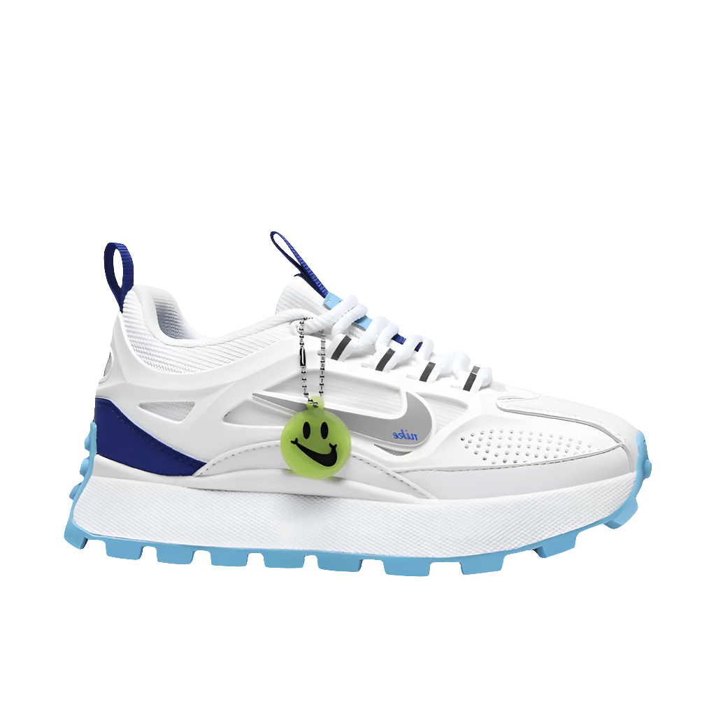 Nike Bailleli in white, blue, and silver