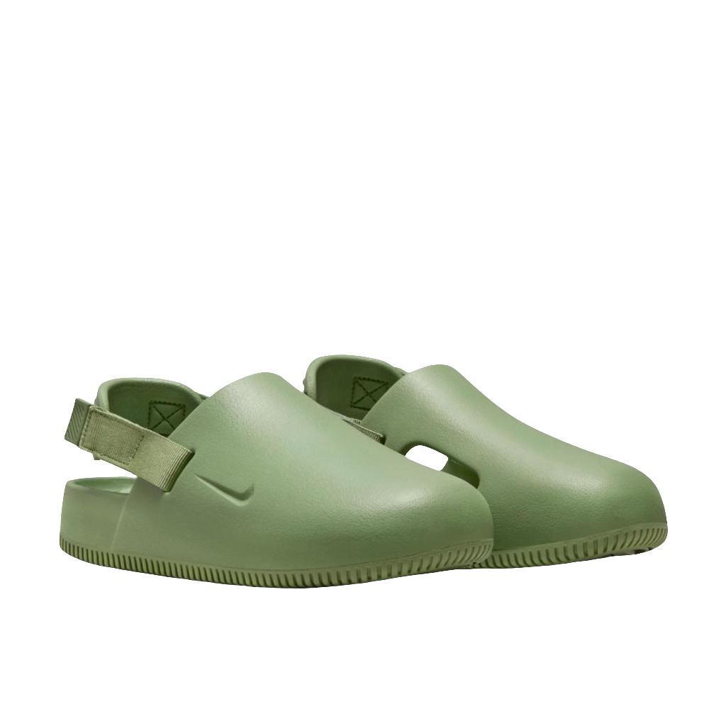 Nike Calm Mule in Oil Green.