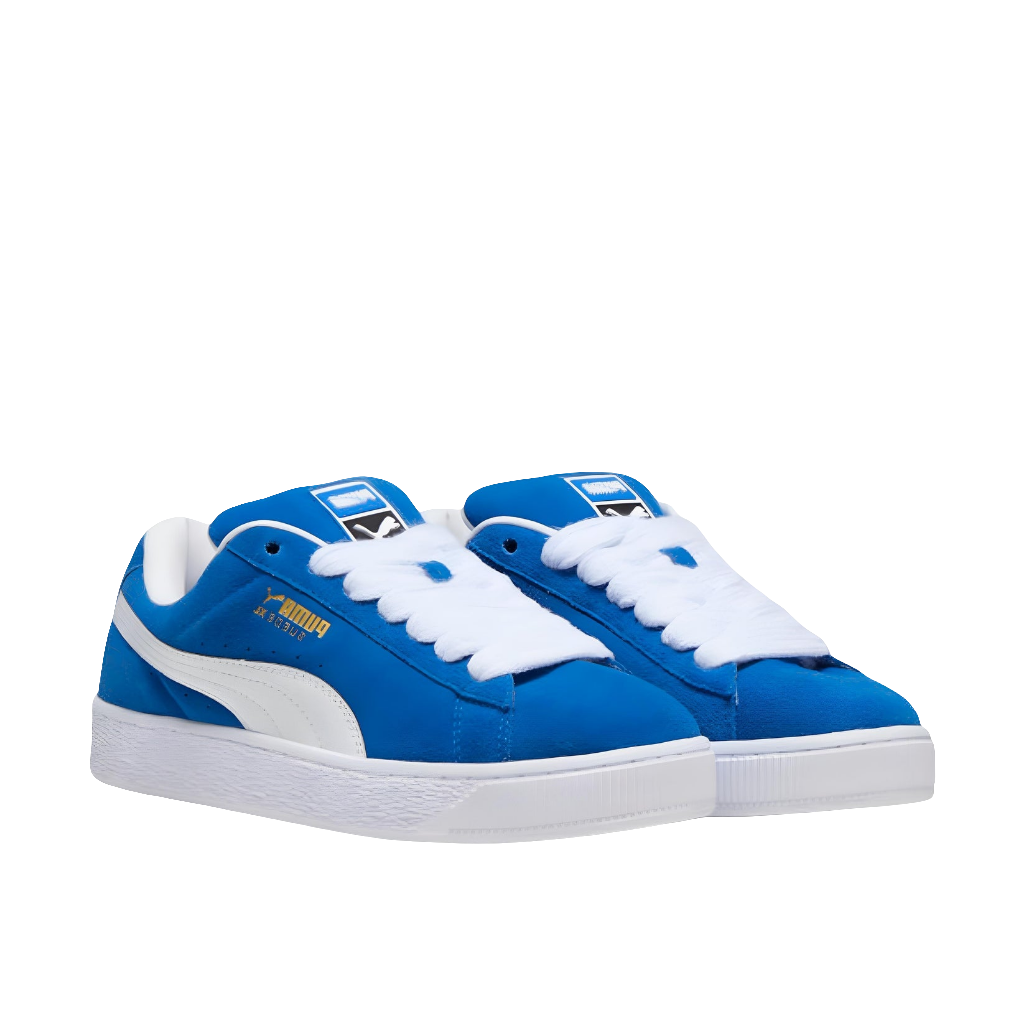 Puma Suede XL trainers in blue/white