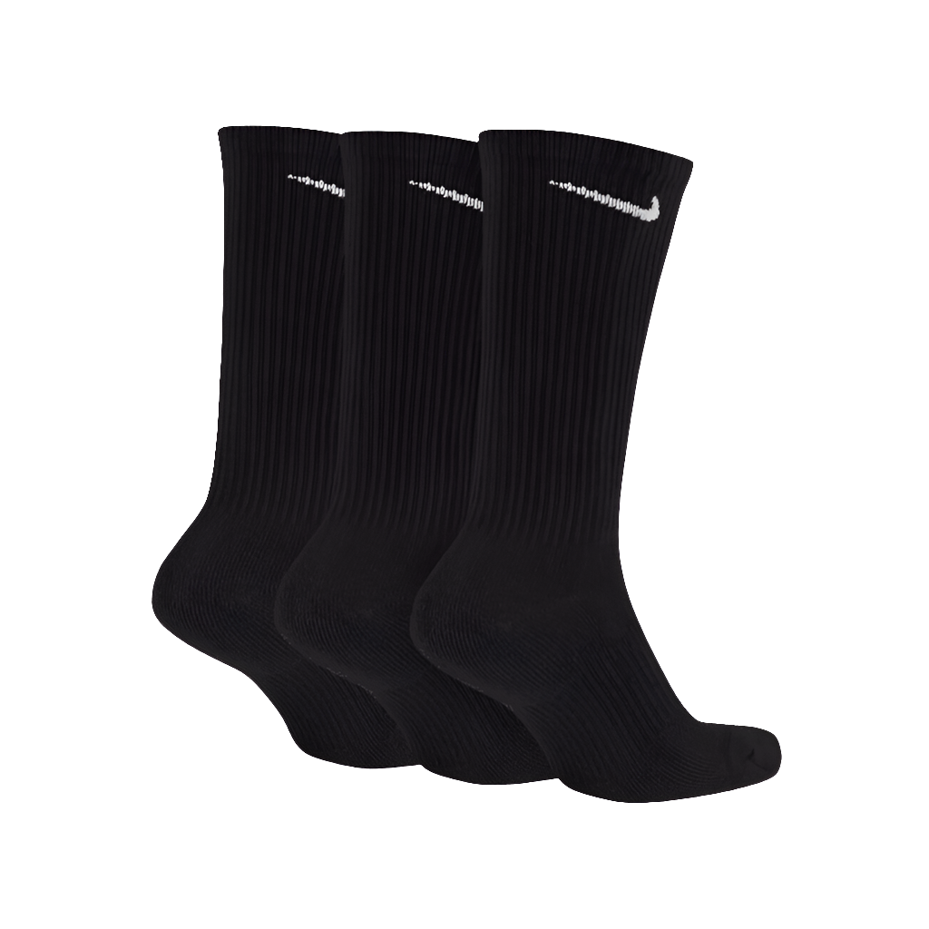 NIKE CUSHIONED CREW SOCKS X10 BLACK