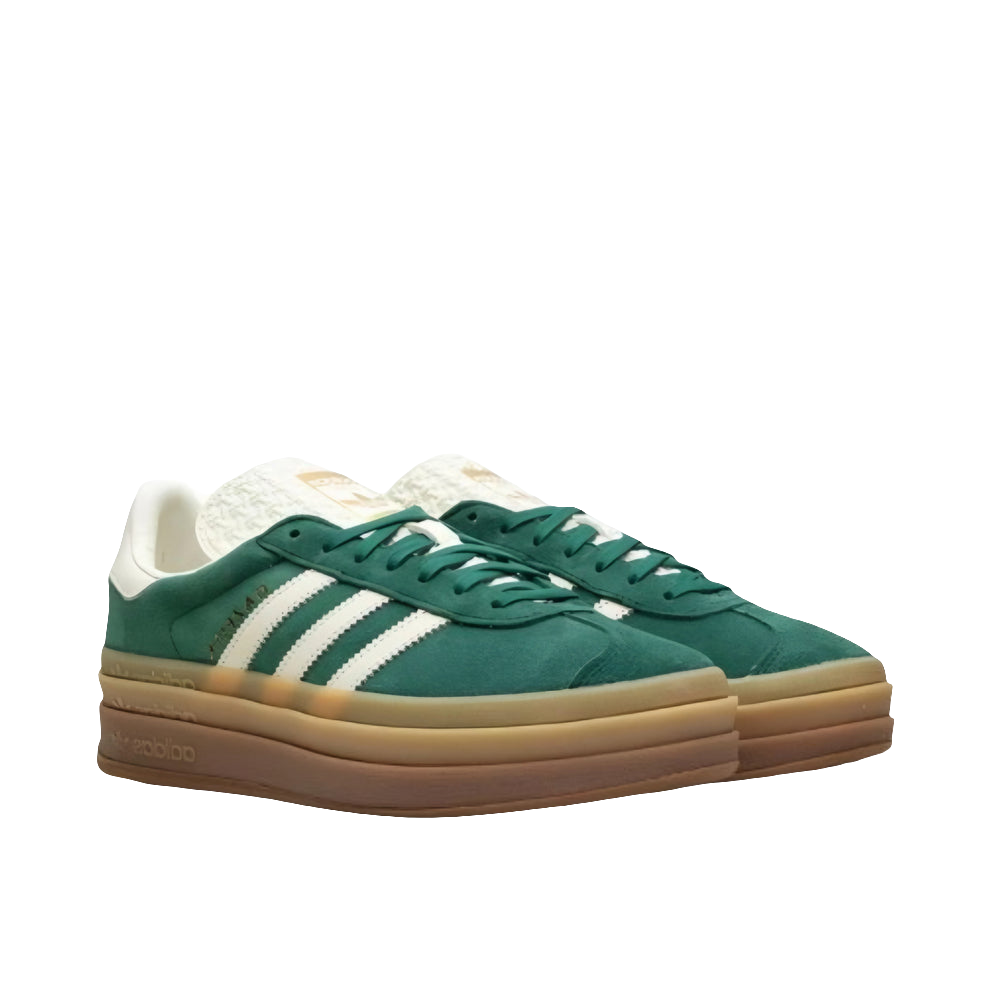 adidas gazelle bold green/White /gold