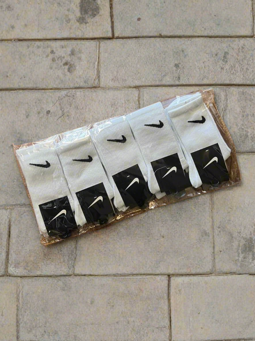 NIKE CUSHIONED CREW SOCKS X10 WHITE