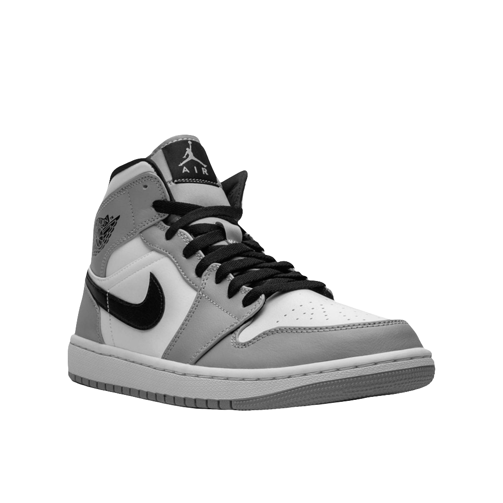 Air Jordan 1 Mid, Light Smoke Grey.