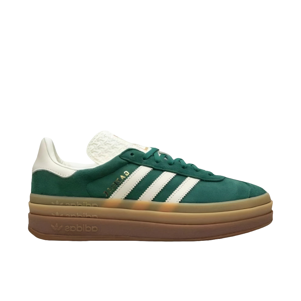 adidas gazelle bold green/White /gold