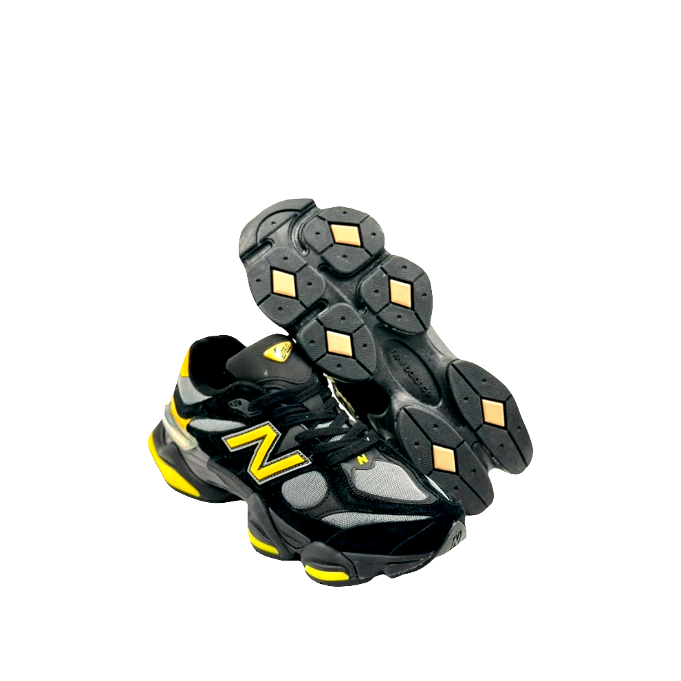 Kids New Balance 9060 Suede 'Yellow Black'
