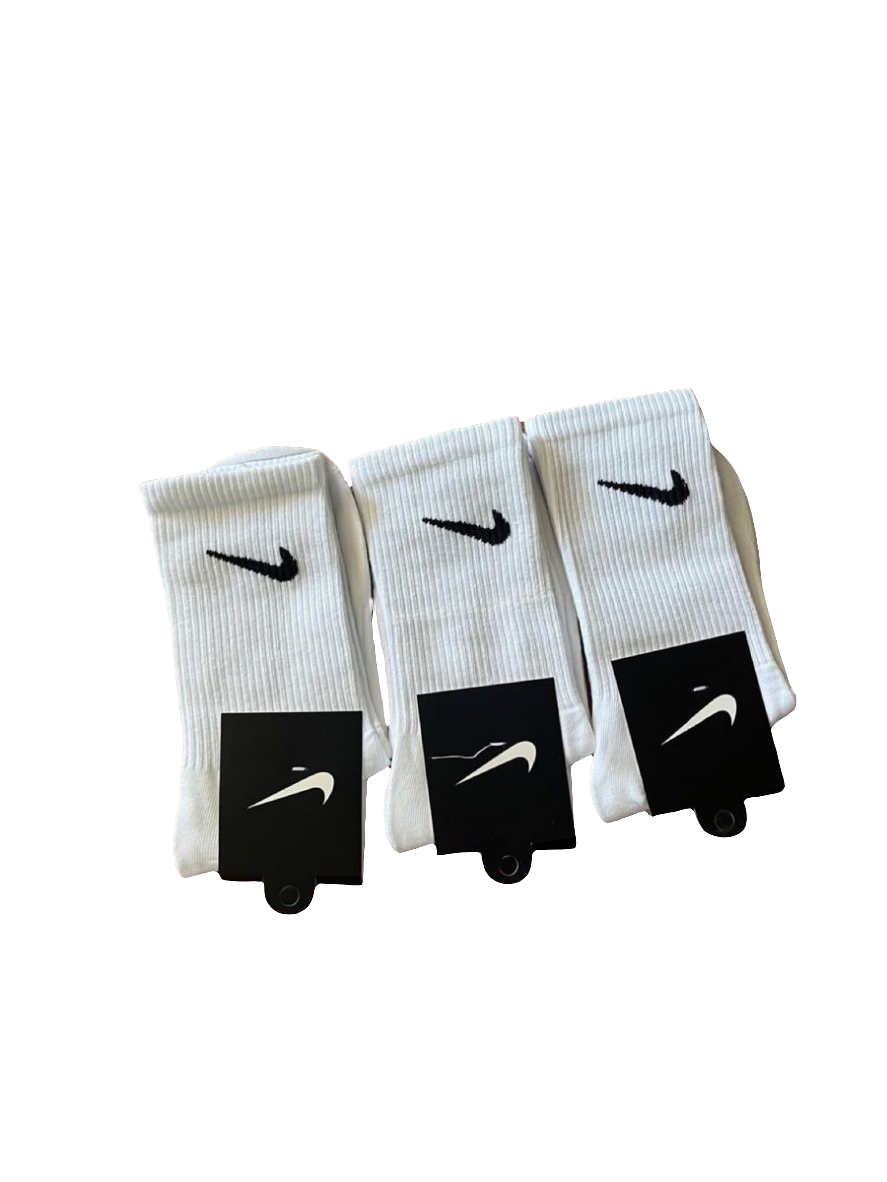 NIKE CUSHIONED CREW SOCKS X10 WHITE