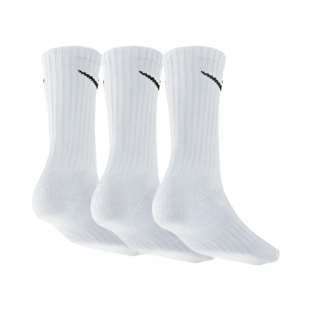 NIKE CUSHIONED CREW SOCKS X10 WHITE