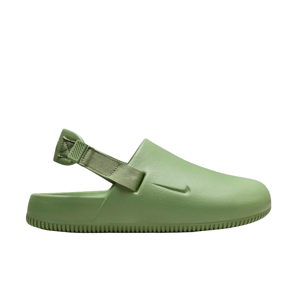 Nike Calm Mule in Oil Green.
