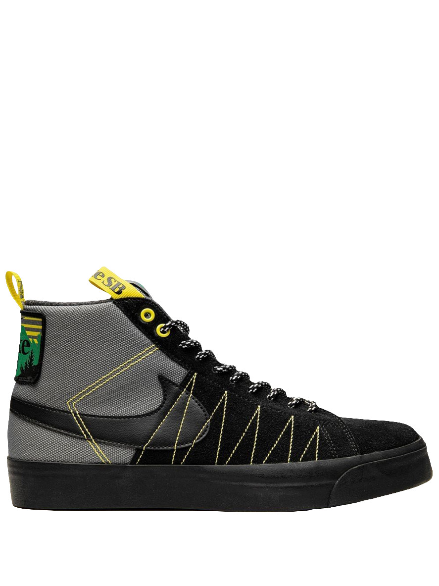 Zoom Blazer Mid PRM "Cool Grey/Black/White/Yellow S" sneakers
