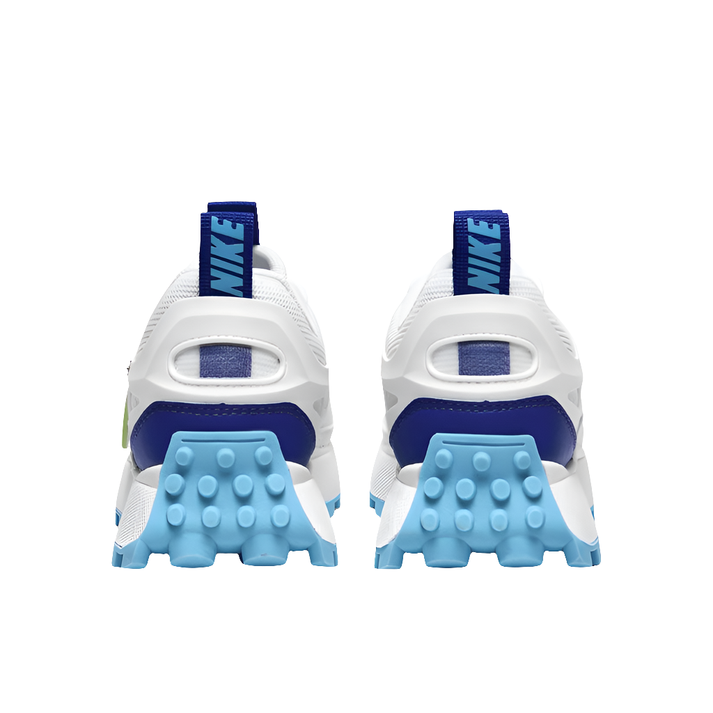 Nike Bailleli in white, blue, and silver