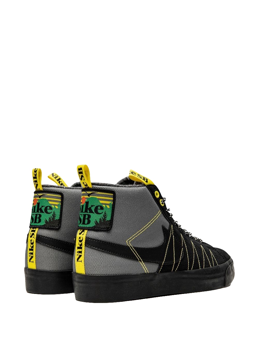 Zoom Blazer Mid PRM "Cool Grey/Black/White/Yellow S" sneakers