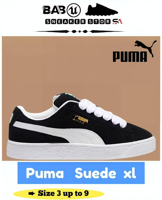 Puma suade xl black and white