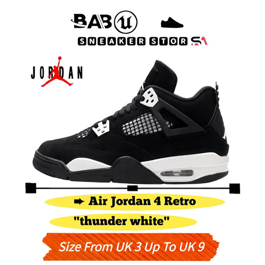 Nike air jordan 4 retro "thunder white"