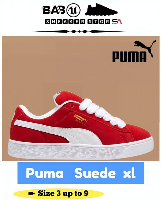 Puma suede xl red and white