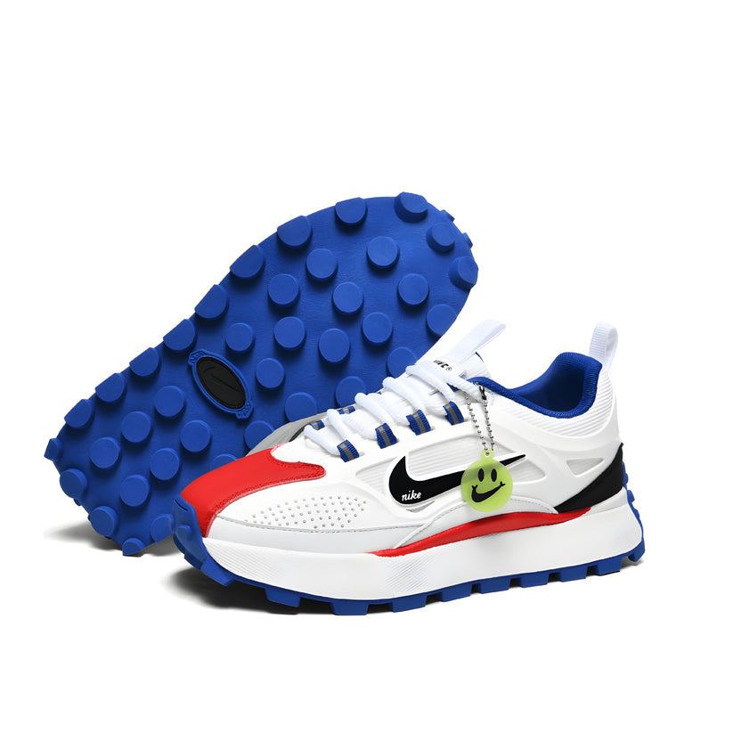 Nike Bailleli in white, red, blue, and black
